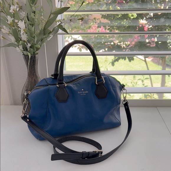 Kate Spade Royal Blue Leather Handbag - Picture 1 of 16